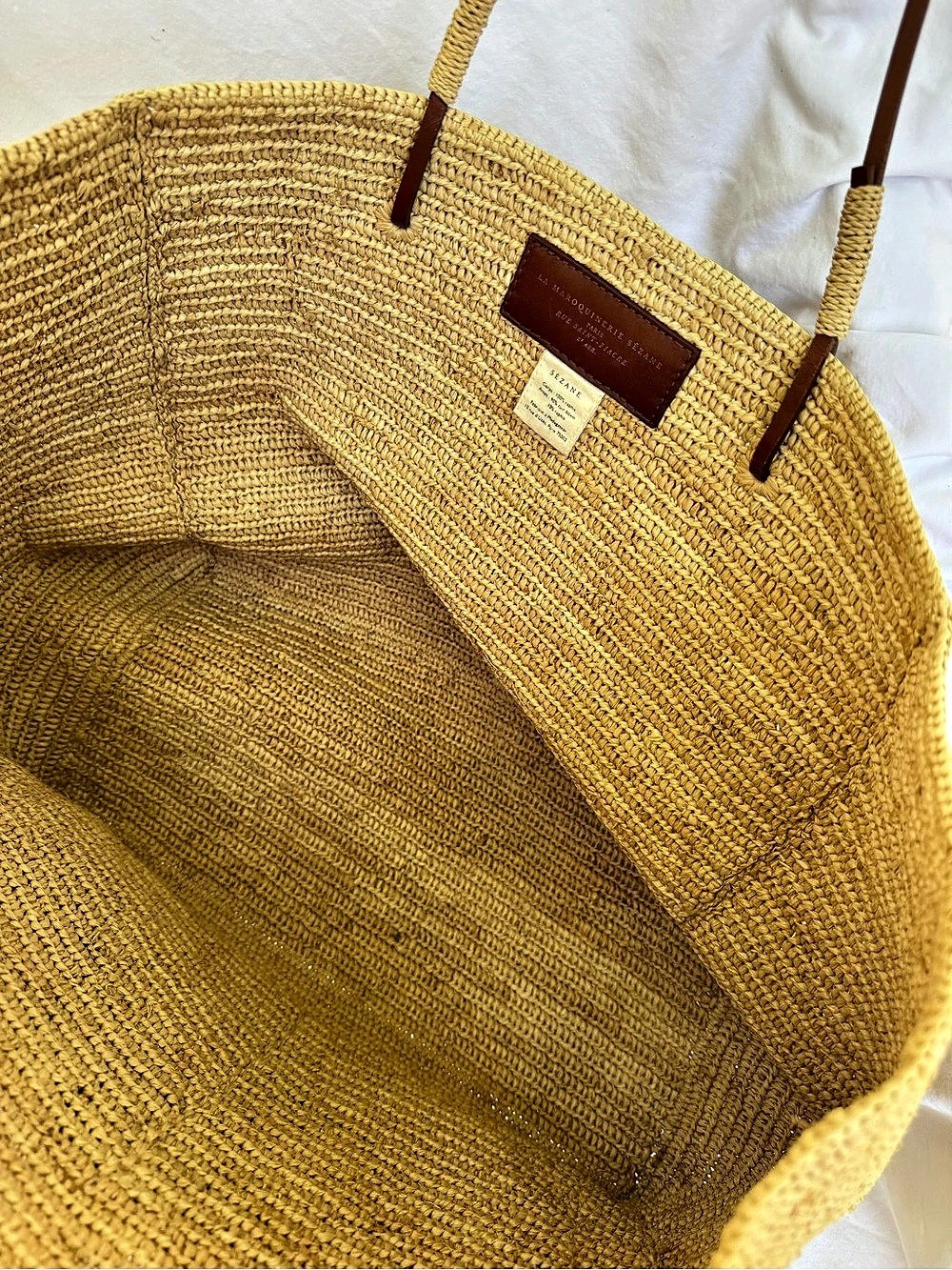 Sezane Woven Tote in Brown Like New - Picture 7 of 7
